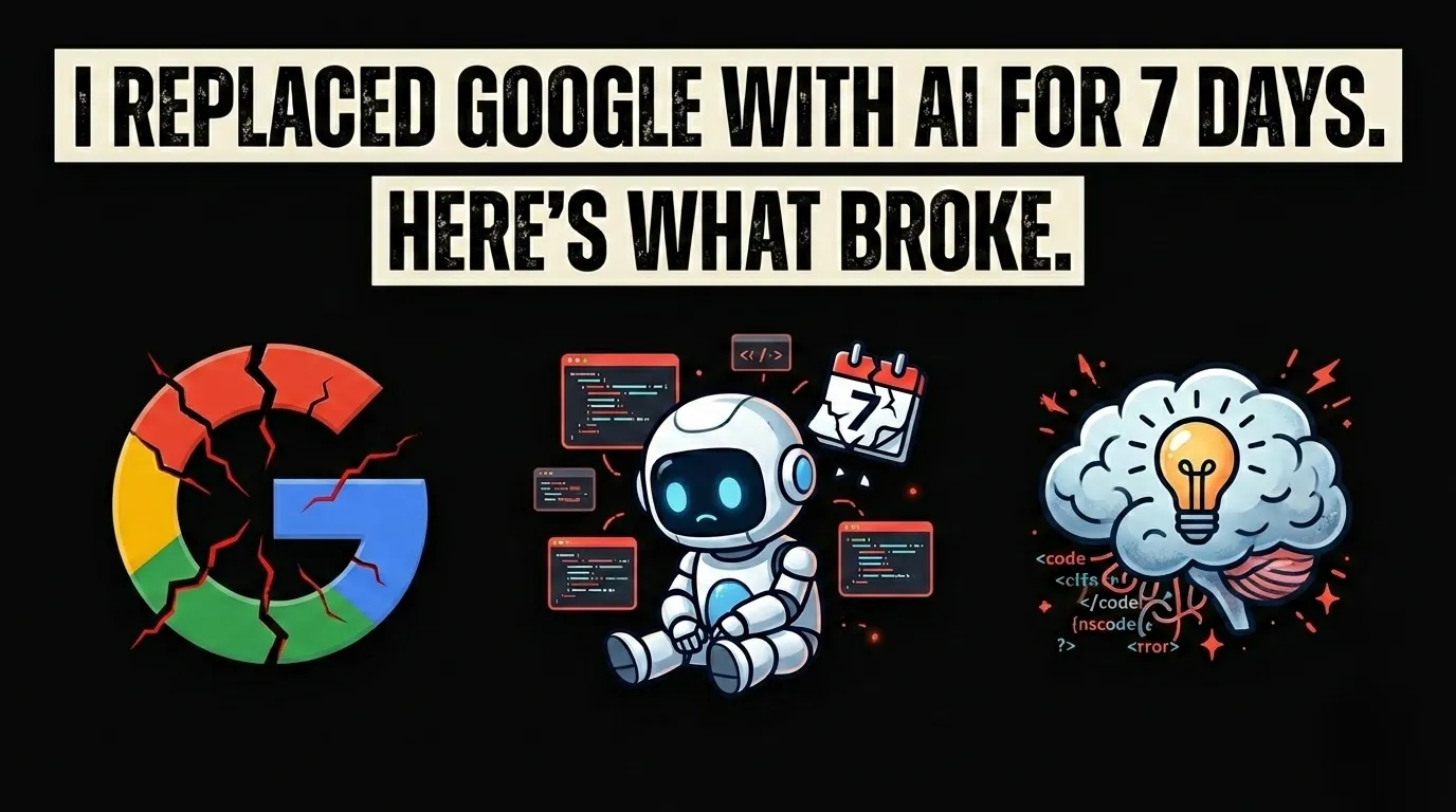 I Replaced Google with AI for 7 Days. Here's What Broke.