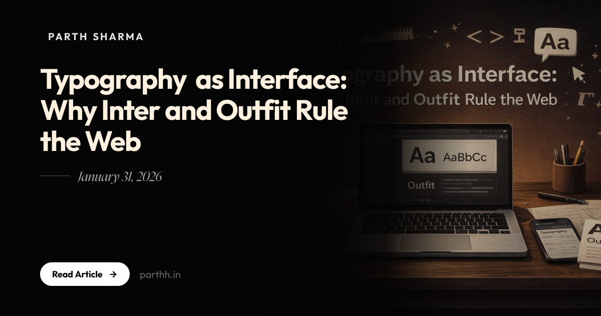Typography as Interface: Why Inter and Outfit Rule the Web